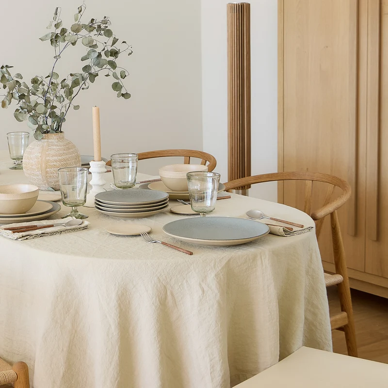 Costa Nova Geschirrset Arenito Sage Green 18-teilig / 6 Personen - 6 Speiseteller, 6 Frühstücksteller & 6 Schalen