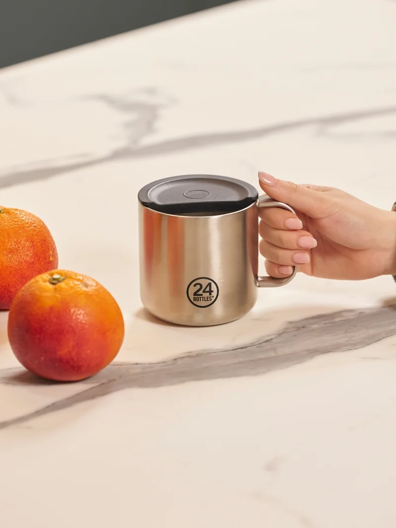 24Bottles Casa Mug Brushed Steel 340ml