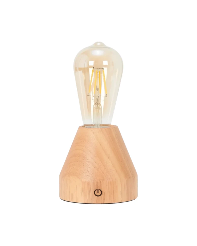 Hellbraune wiederaufladbare Tischlampe Zavi | LED, Kabellos & 80 Stunden Akkulaufzeit