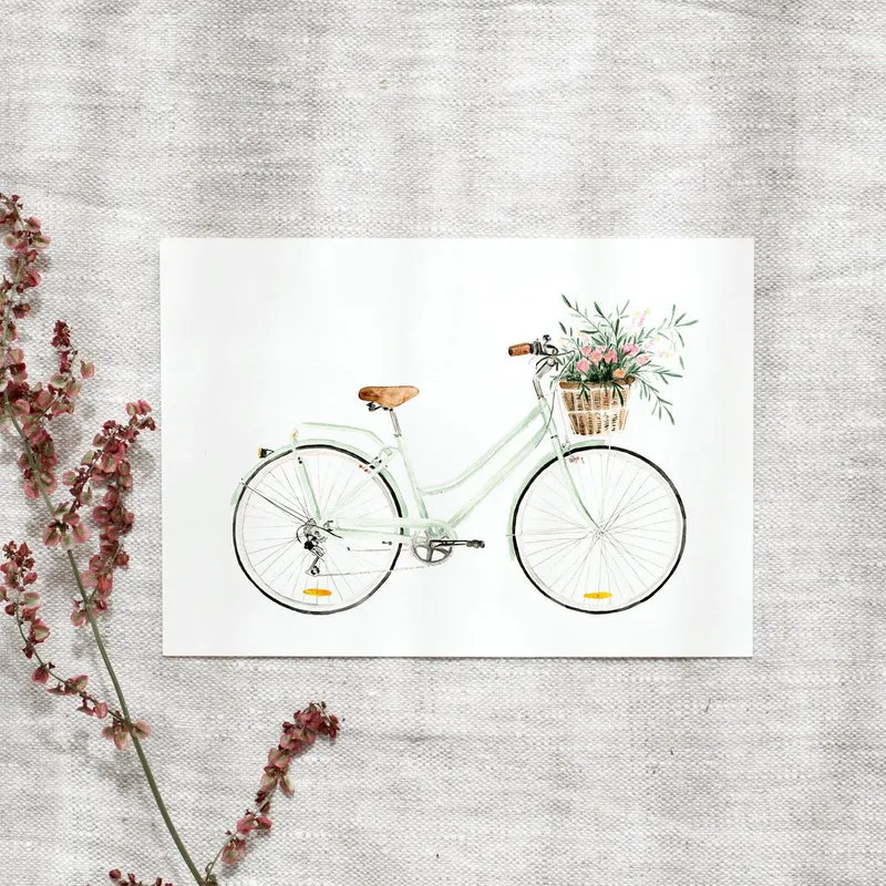 Postkarte - Bicycle Love