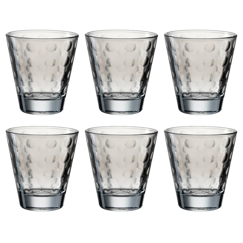 Trinkglas OPTIC 215 ml grau 6er-Set