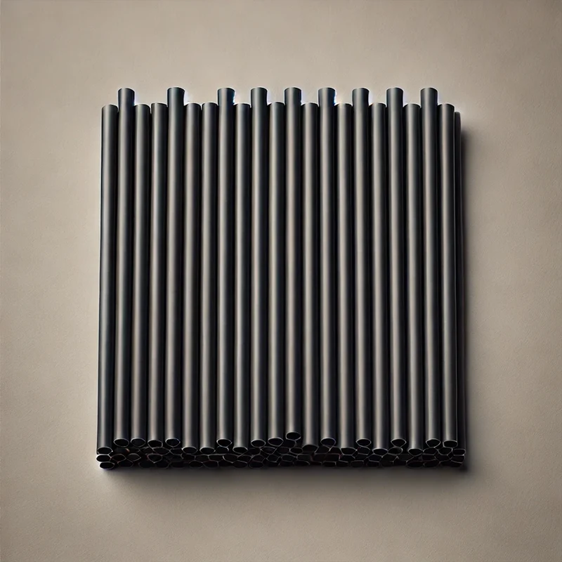 6.000x schwarze Caipi Plastik-Mehrweg-Trinkhalme 220 x 7mm Ø