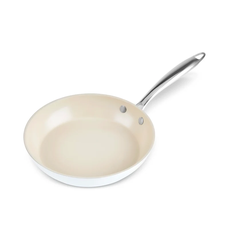 Karaca Swiss Crystal Almond Cream Pfanne mit Edelstahlgriff 22 cm