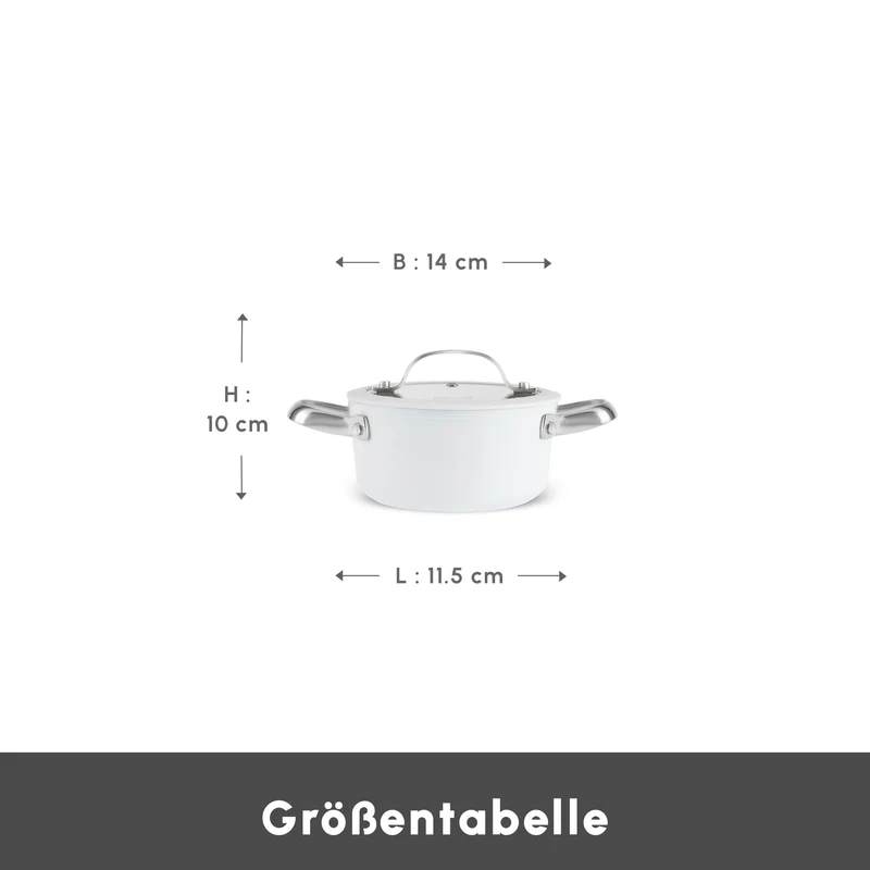 Karaca Swiss Crystal Almond Edelstahlgriff Kasserolle 14 cm