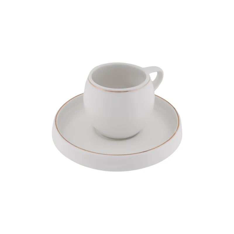 Karaca Streamline Sunset 6-teiliges Kaffeetassen-Set für 6 Personen, 100 ml