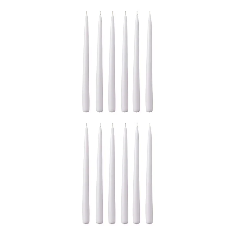 TWIN FLAME konische Zwillingskerze 12er-Set