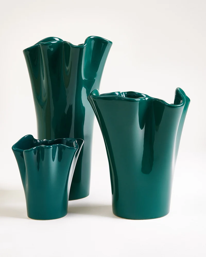 Duna Vase M dunkelgrün