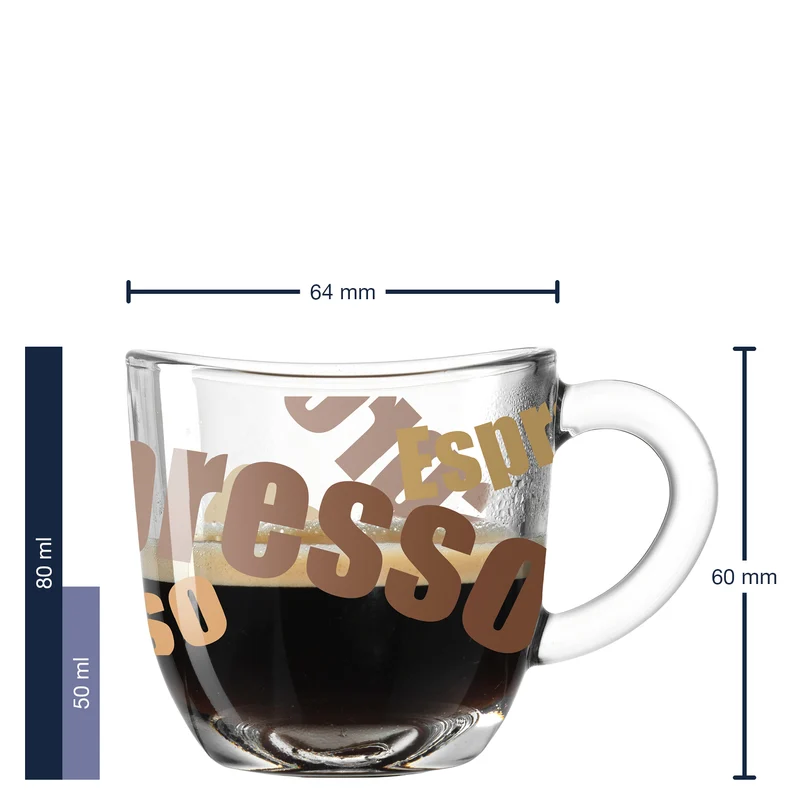 Espressotasse NAPOLI 80 ml 3farbig 6er-Set