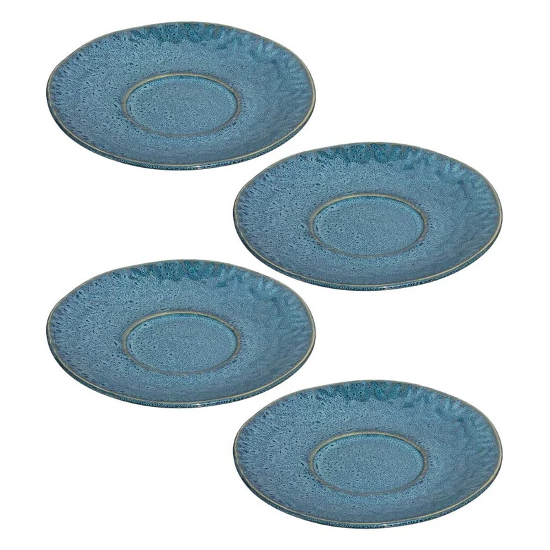 Keramikuntertasse MATERA 15 cm blau 4er-Set