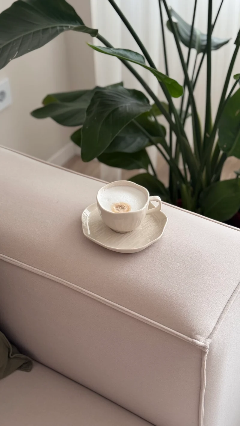 Cermico Beige Kaffee-Set