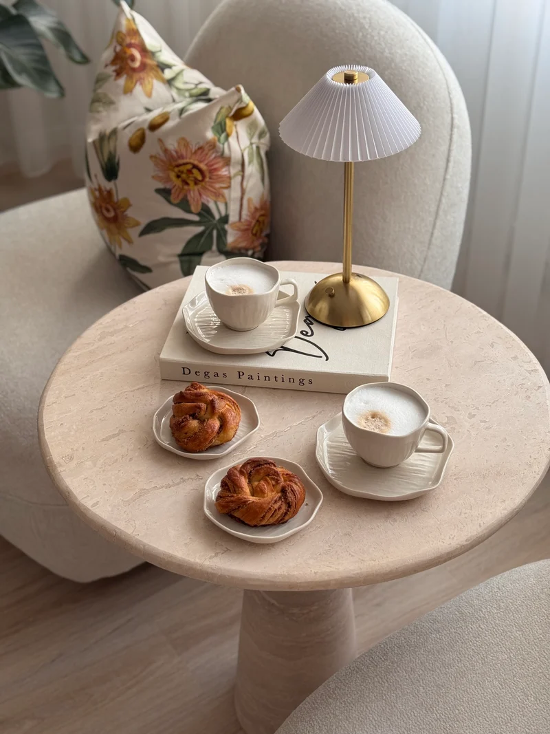 Cermico Beige Kaffee-Set