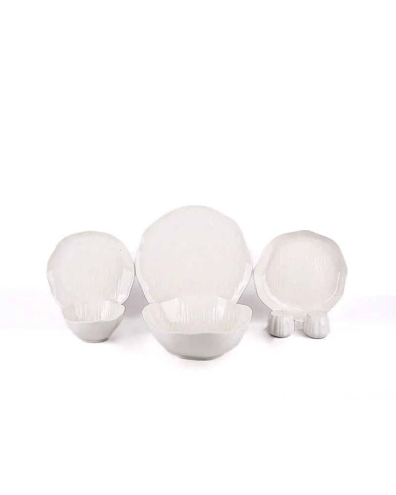 Cermico White Geschirr Set 27-teilig