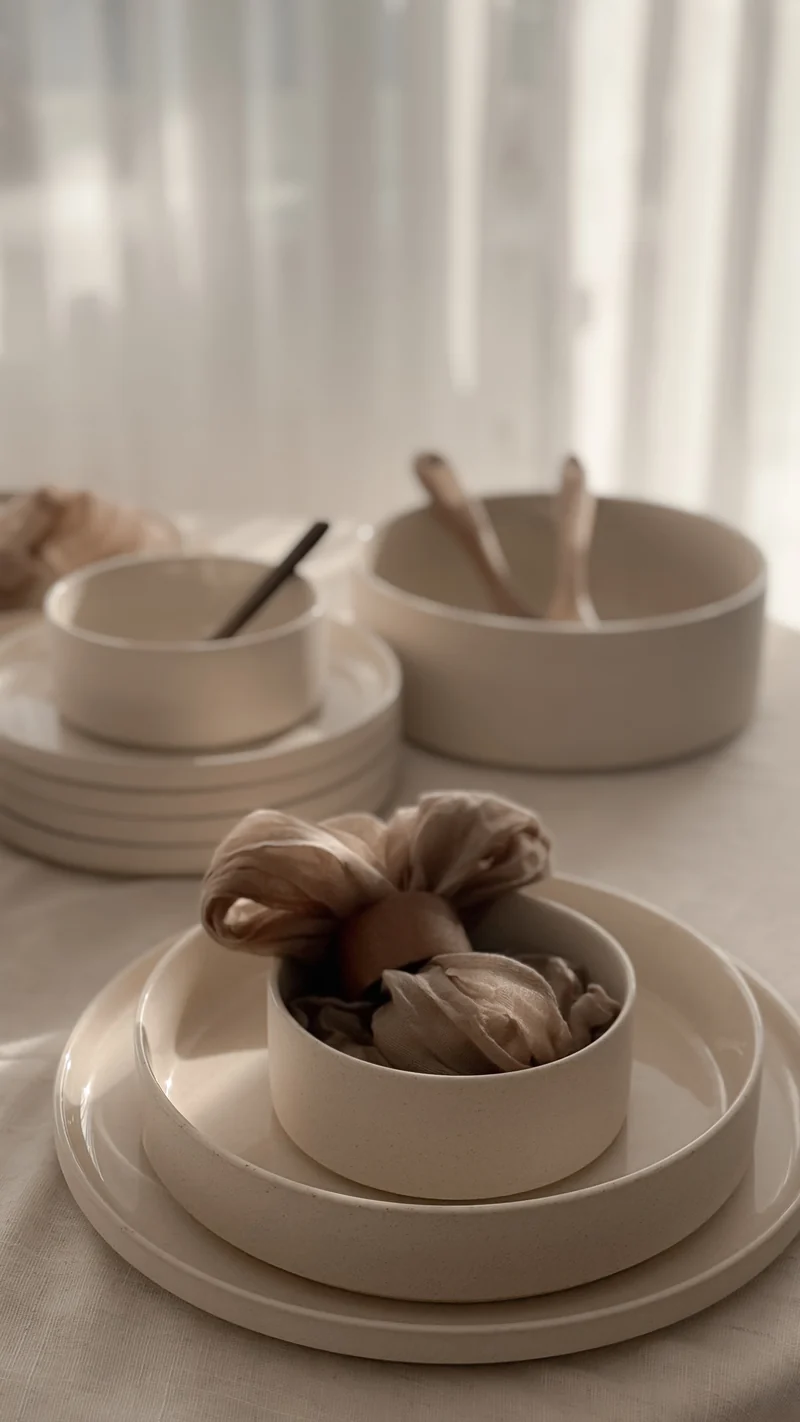 Granit Beige Teller-Set 25-teilig