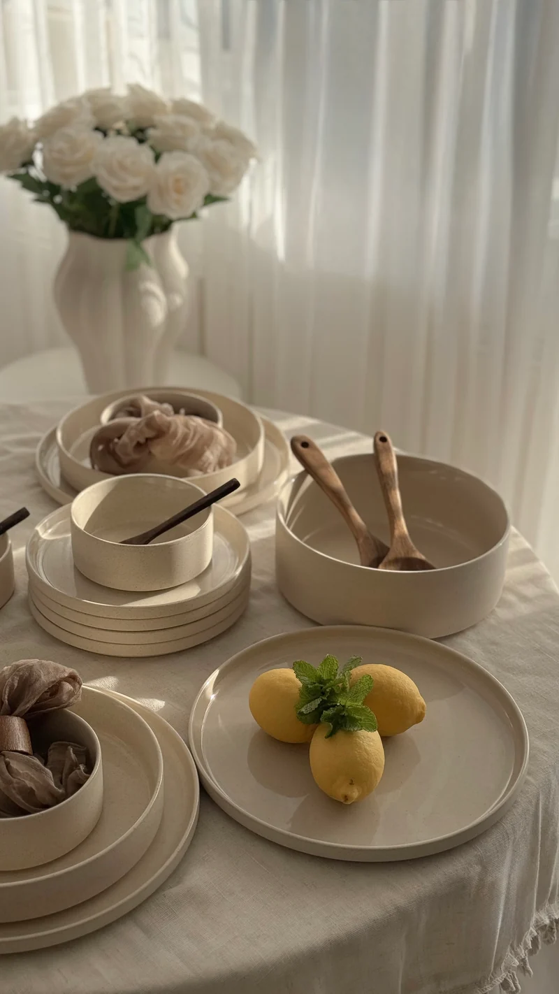 Granit Beige Teller-Set 25-teilig