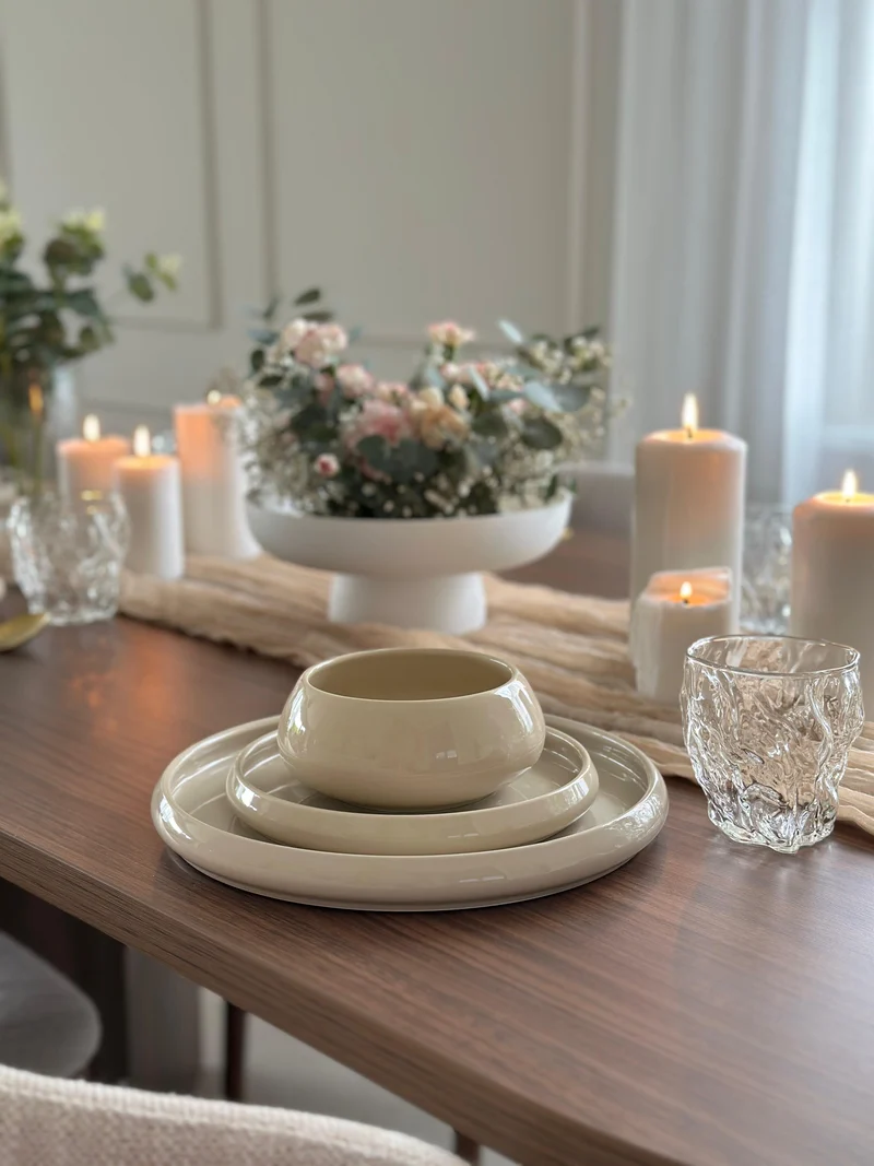 Bondy Beige Teller-Set 18-teilig