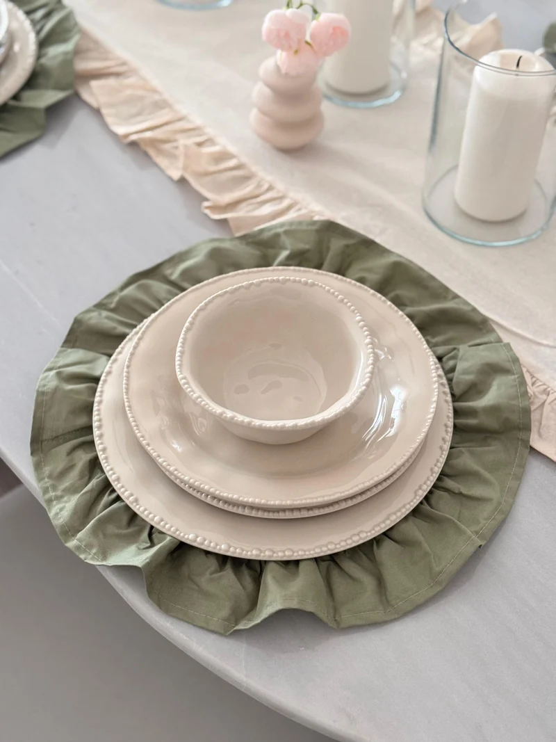 Pearl Teller-Set Beige 27-teilig