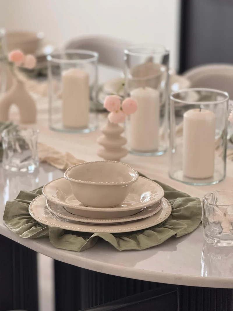 Pearl Teller-Set Beige 27-teilig