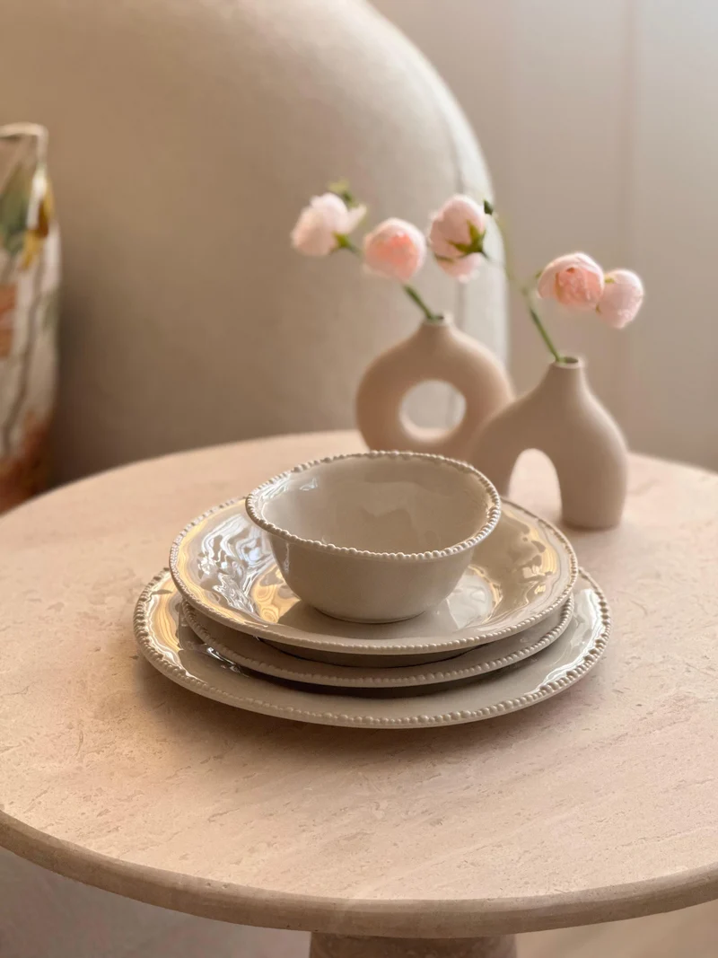 Pearl Teller-Set Beige 27-teilig
