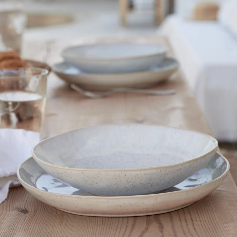 Costa Nova Tiefe Teller / Pastateller Casafina Eivissa Sand Beige ø 23 cm - 6 Stück