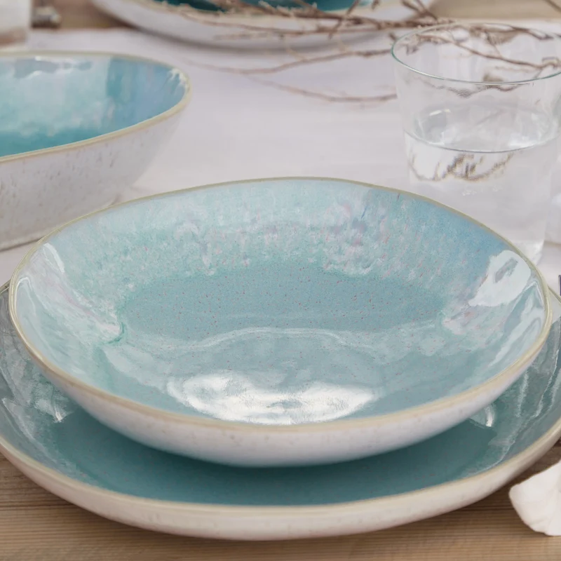Costa Nova Tiefe Teller / Pastateller Casafina Eivissa Sea Blue ø 23 cm - 6 Stück