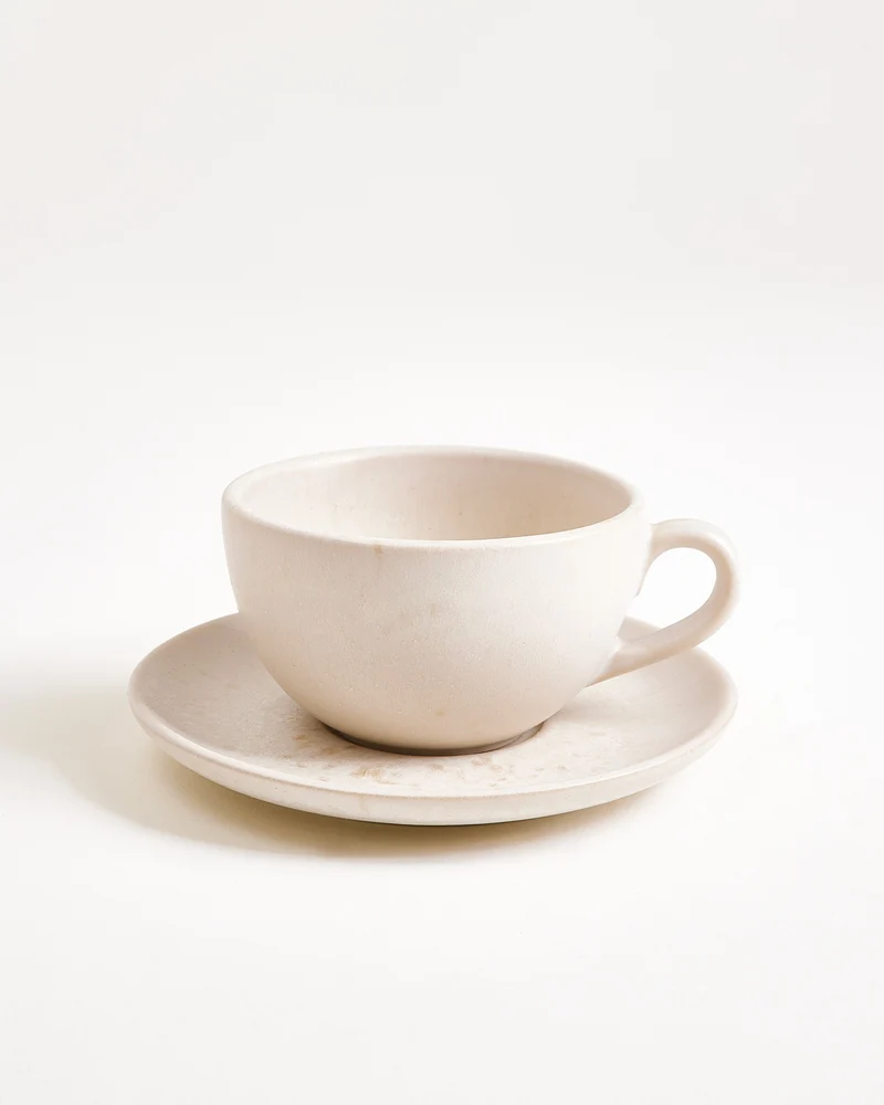 Sintra Cappuccinotasse & Untertasse klein classic sand