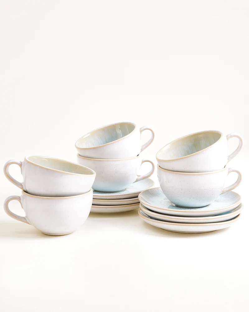Areia Cappuccinotasse & Untertasse klein classic azur 6er-Set