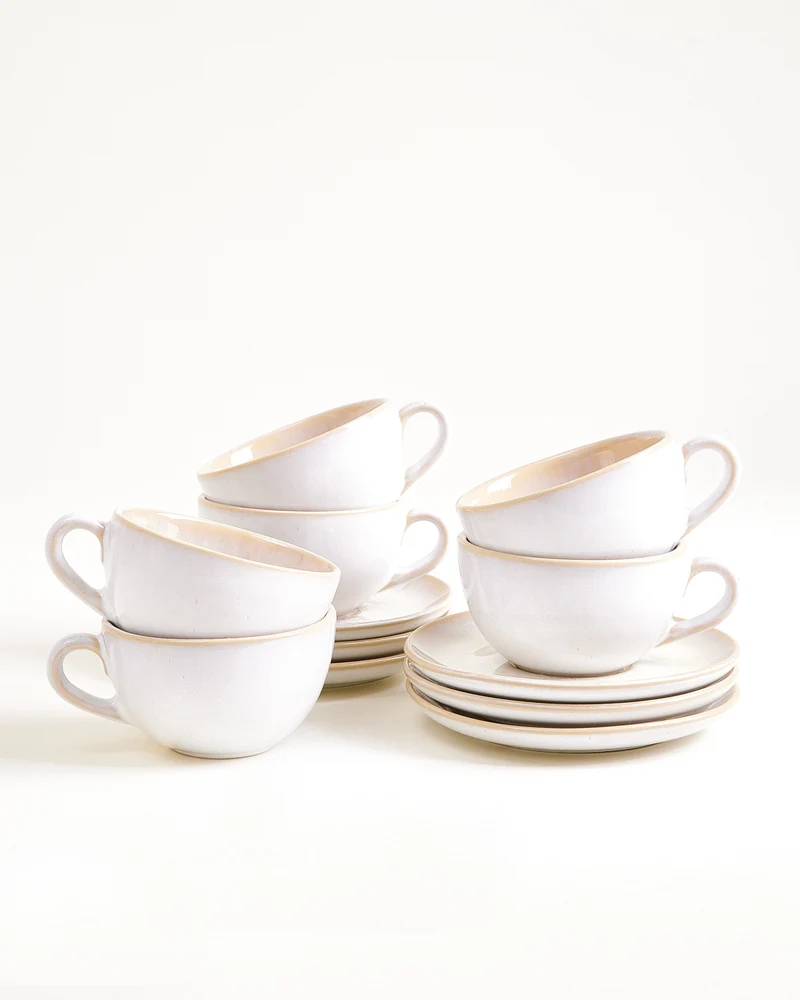 Areia Cappuccinotasse & Untertasse klein classic sand 6er-Set