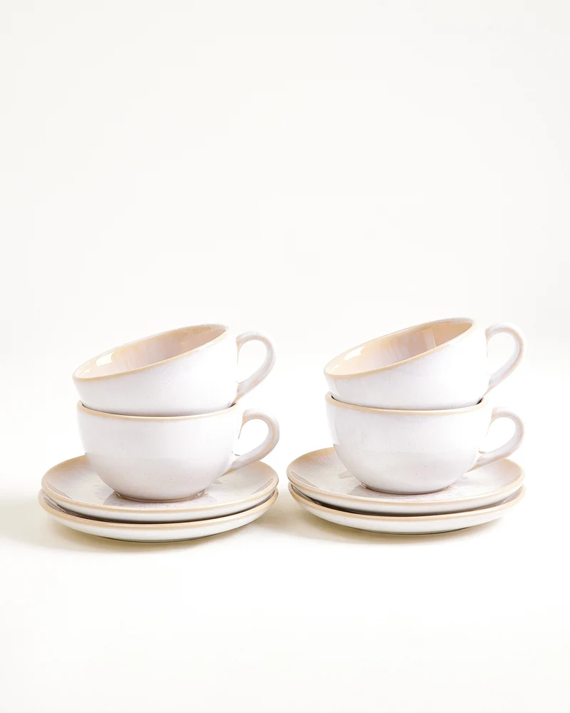Areia Cappuccinotasse & Untertasse klein classic sand 4er-Set