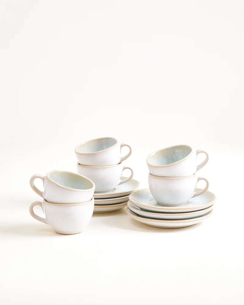 Areia Espressotasse & Espressountertasse classic azur 6er-Set