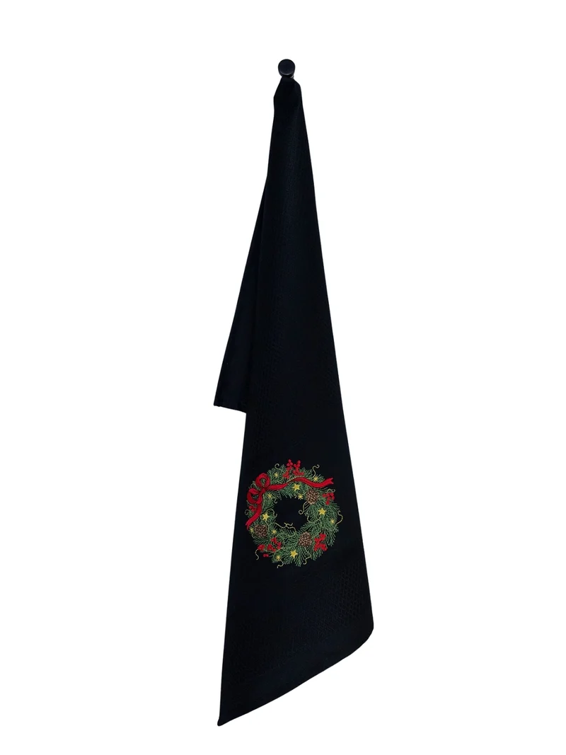 Vista Portuguese Geschirrtuch Advent Wreath schwarz 50x70cm