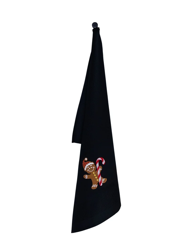 Vista Portuguese Geschirrtuch Gingerbread Man schwarz 50x70 cm