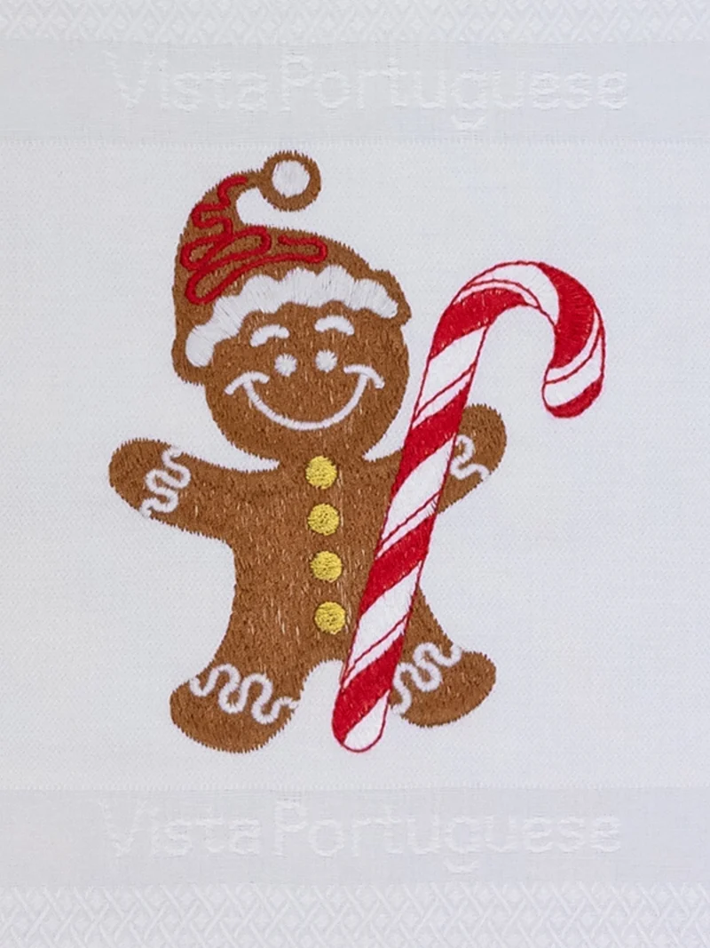 Vista Portuguese Geschirrtuch Gingerbread Man weiß 50x70cm