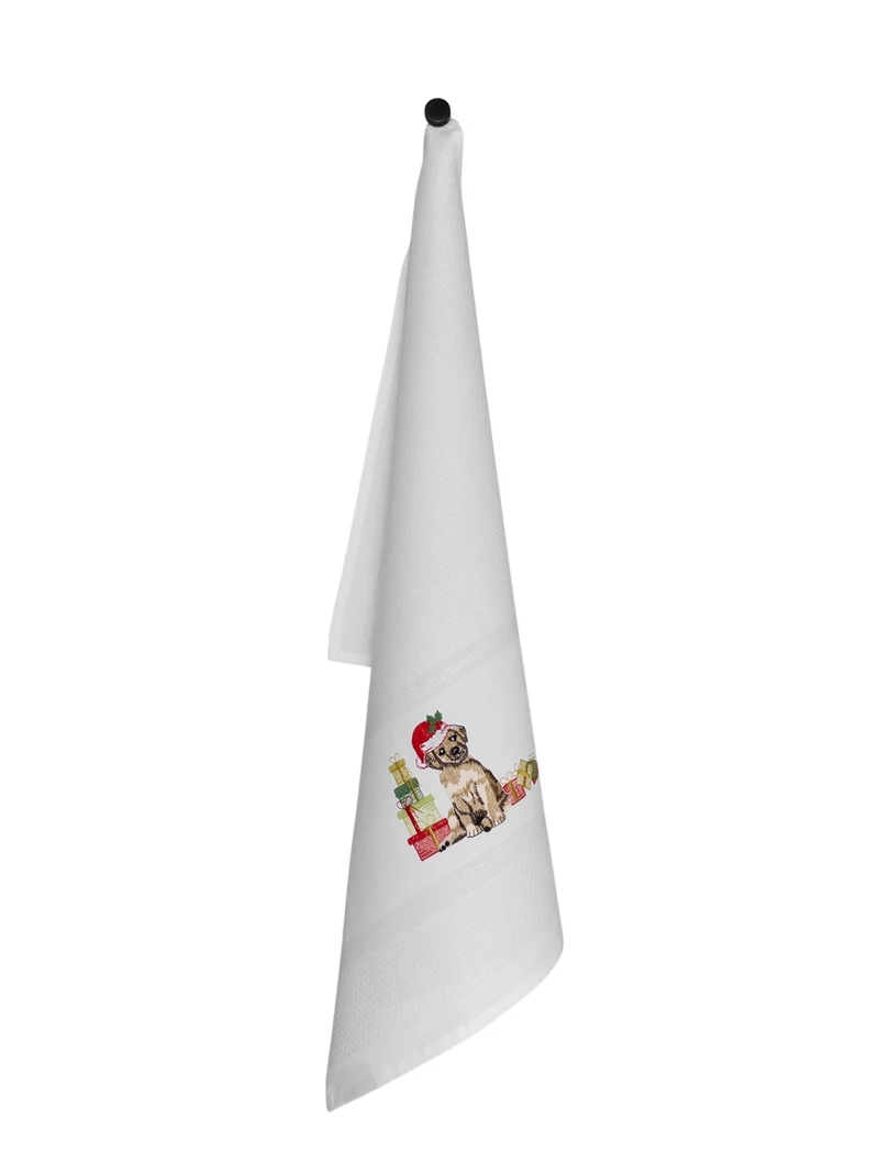 Vista Portuguese Geschirrtuch Christmas Dog weiß 50x70cm