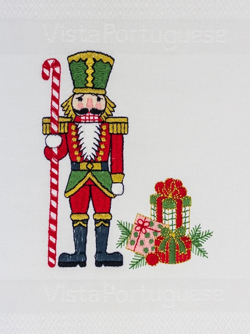 Vista Portuguese Geschirrtuch Nutcracker weiß 50x70cm