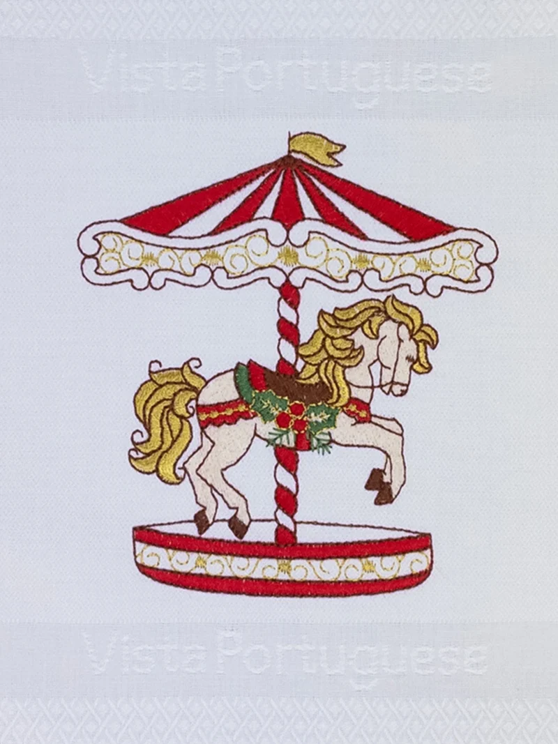 Vista Portuguese Geschirrtuch Carousel weiß 50x70cm