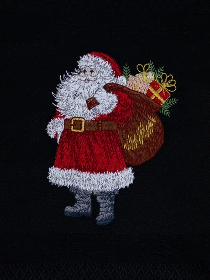 Vista Portuguese Geschirrtuch Santa Claus schwarz 50x70cm