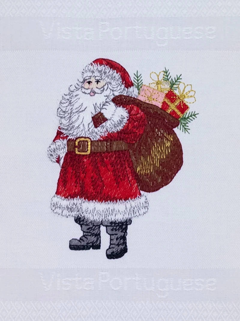 Vista Portuguese Geschirrtuch Santa Claus weiß 50x70cm