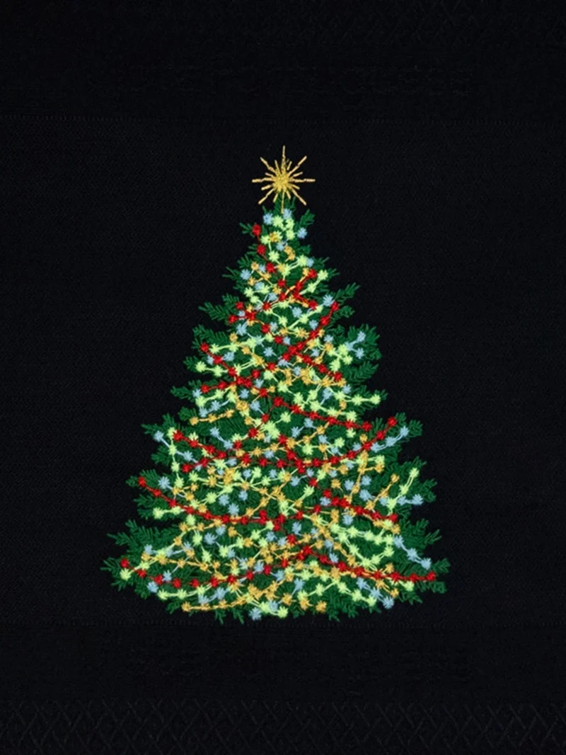 Vista Portuguese Geschirrtuch Christmas Tree schwarz 50x70cm