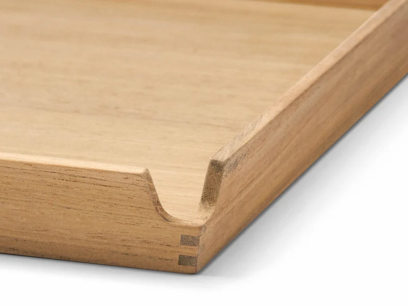 LIND DNA Nupo Tablett Teak Square Slim airy nougat 36,6x14,6cm