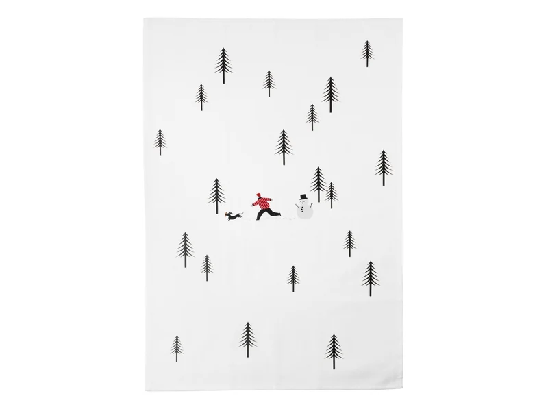ASA Selection joy snow tracks Geschirrtuch dachshund 49x70cm