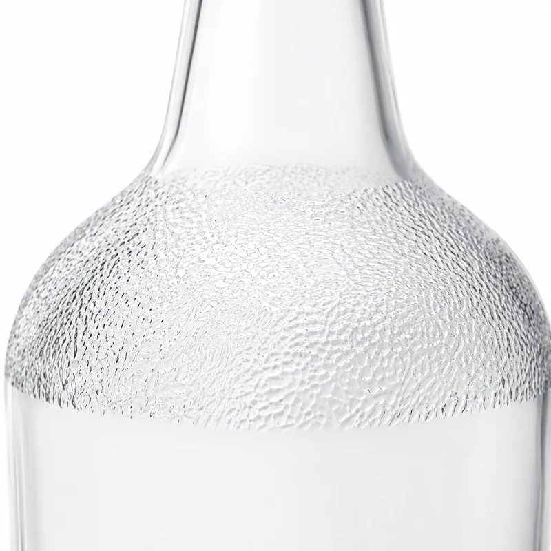 Kurzhalsflasche 1,0 l Weiß PP 28 geeist