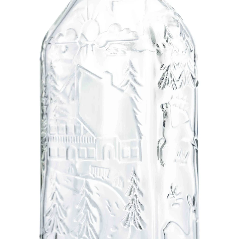 Kirschwasserflasche 0,7 l 31,5 d Schwarzwald-Motiv