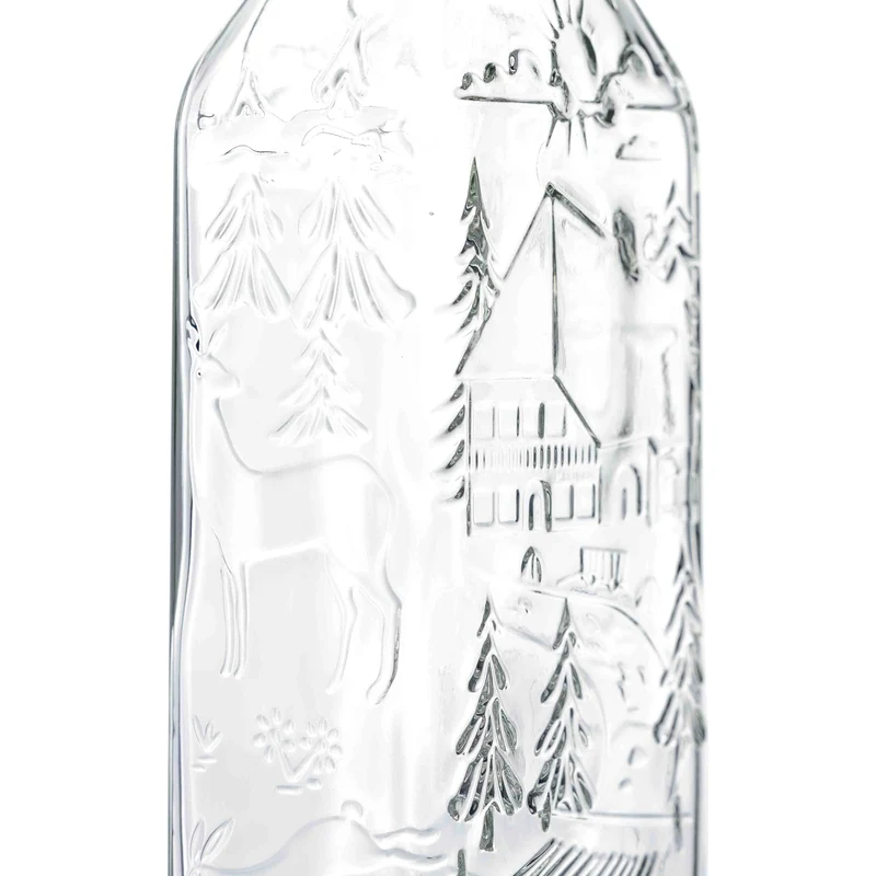 Kirschwasserflasche 0,7 l 31,5 d Schwarzwald-Motiv