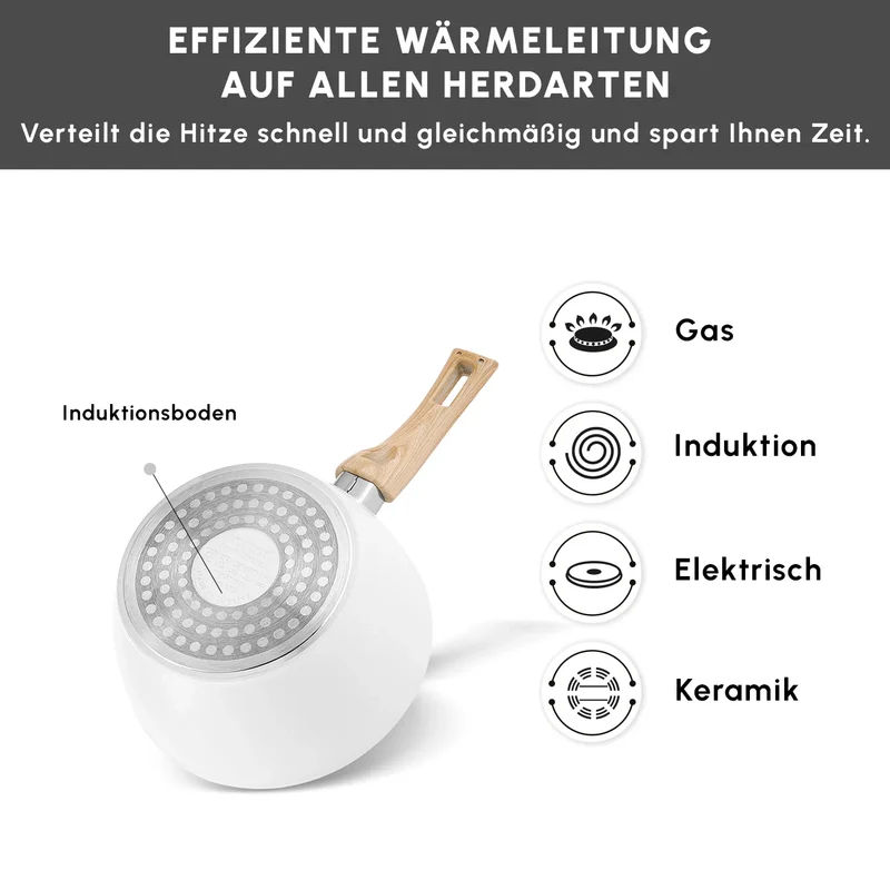 Karaca Swiss Crystal 18 Cm Induktions Milchkännchen, Creme