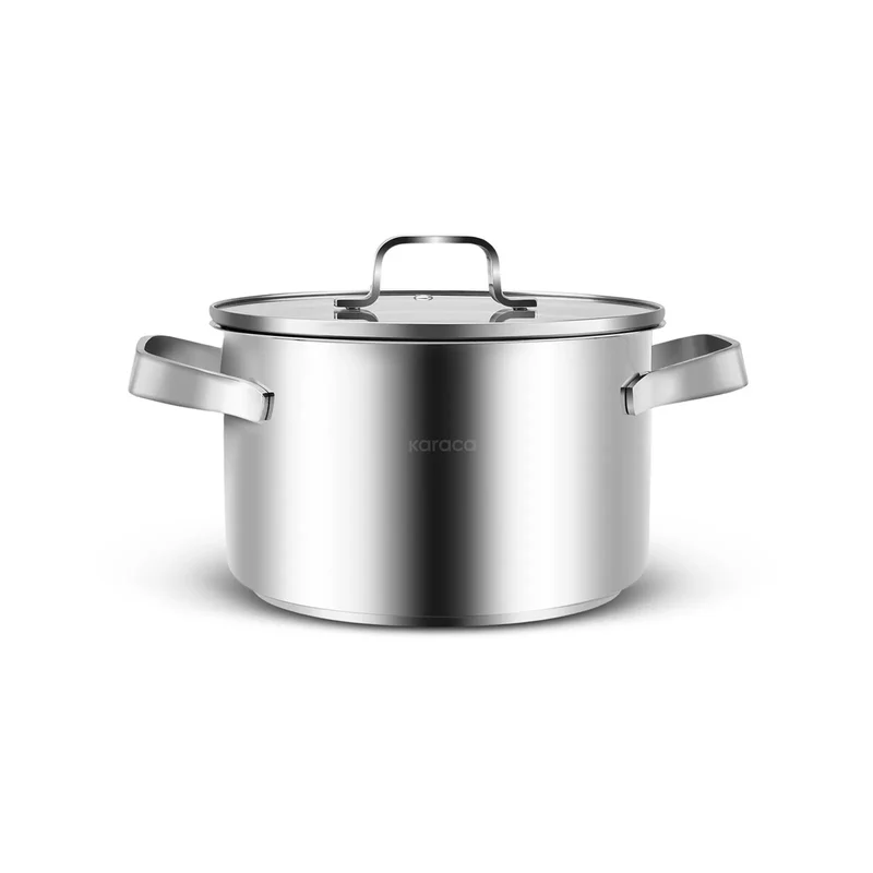 Karaca PowerSteel 316+ Noa Stahl 8-teiliges Kochgeschirrset