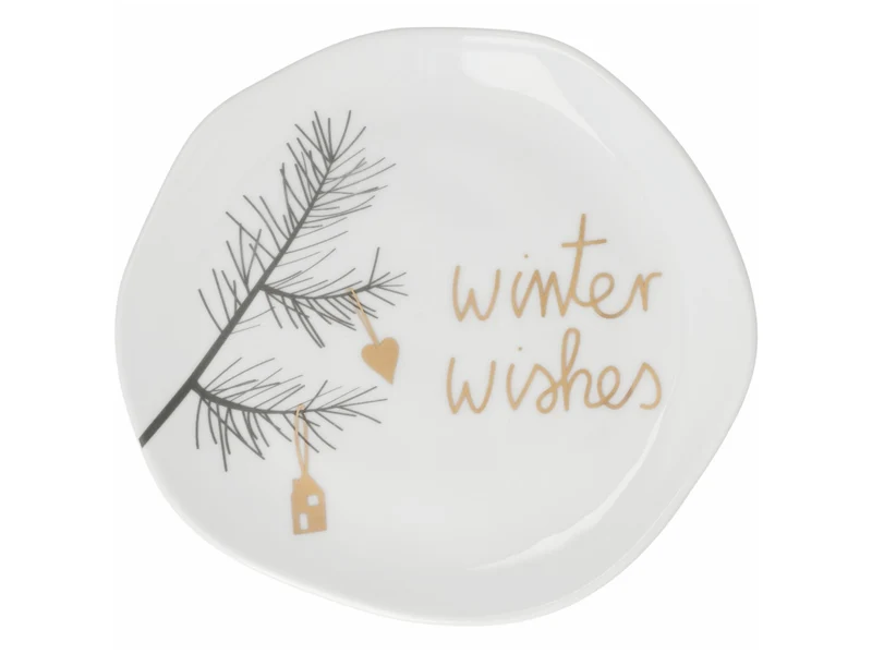 räder Kleiner Teller Winter wishes weiß 14cm