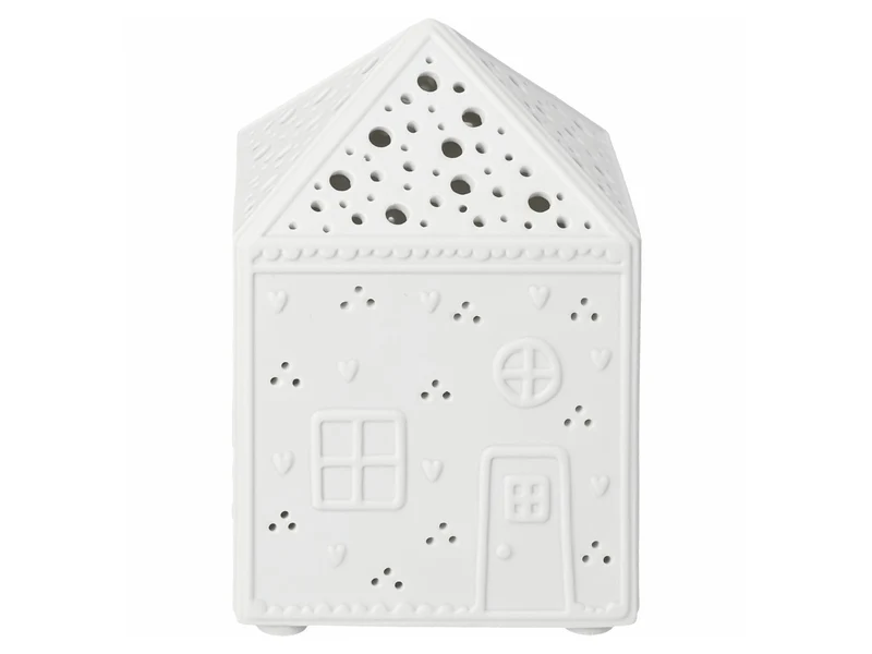 räder LED Lichthaus Lebkuchen weiß 12cm