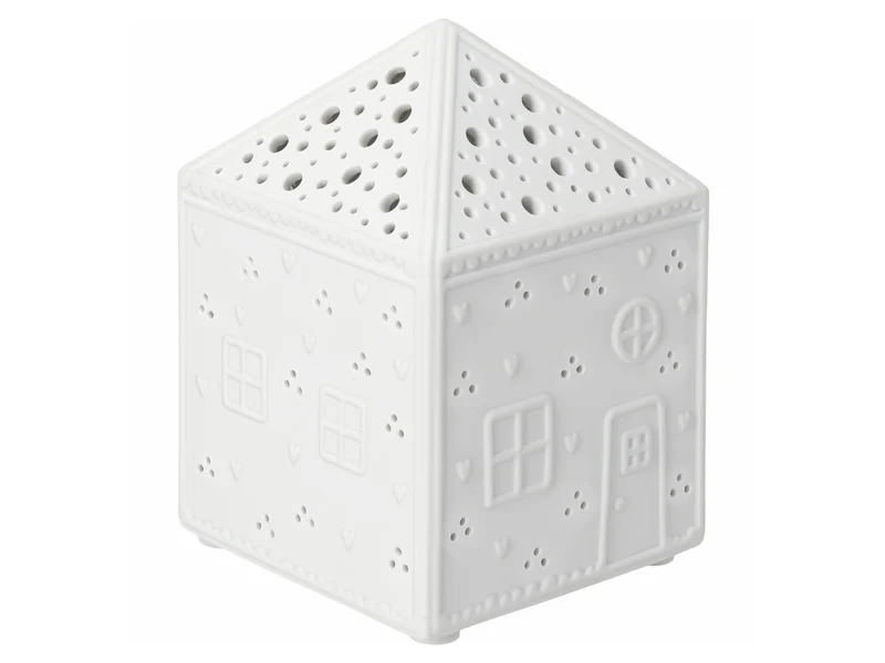 räder LED Lichthaus Lebkuchen weiß 12cm