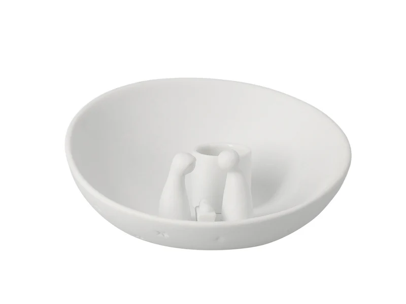 räder Kerzenschale Krippe klein weiß 12,5cm