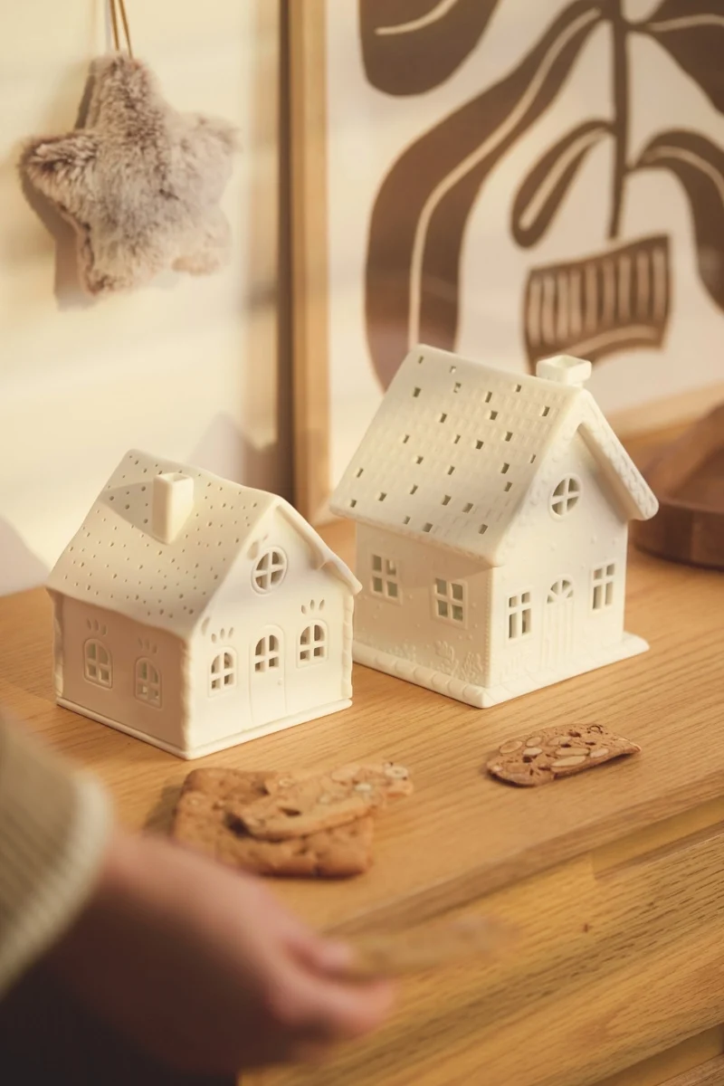räder Lichthaus Zuckerstangenhaus weiß 13,5cm